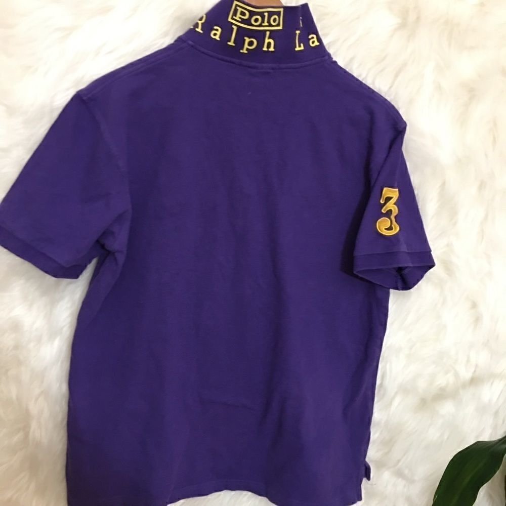 Rare Vintage Polo Ralph Lauren Logo pop collar top - Picture 7 of 10